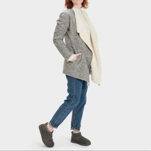 UGG open front fur cardigan